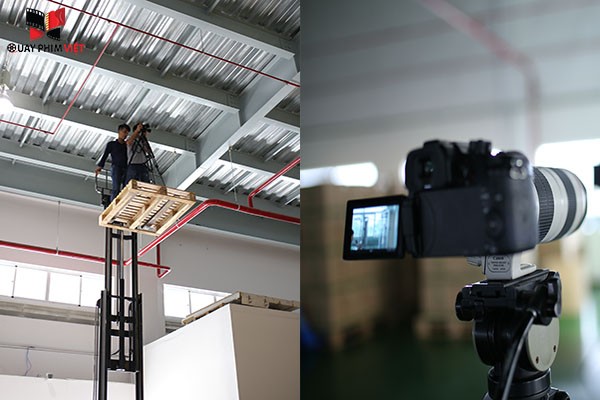 quay nhà máy sản xuất