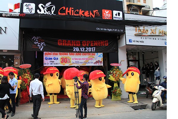 quay phim sự kiện khai trương